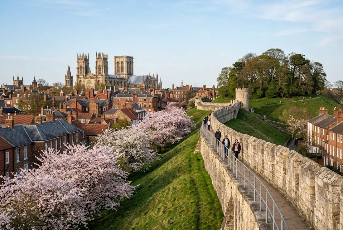 York City Walls — Micklegate Bar to Baile Hill stretch, York